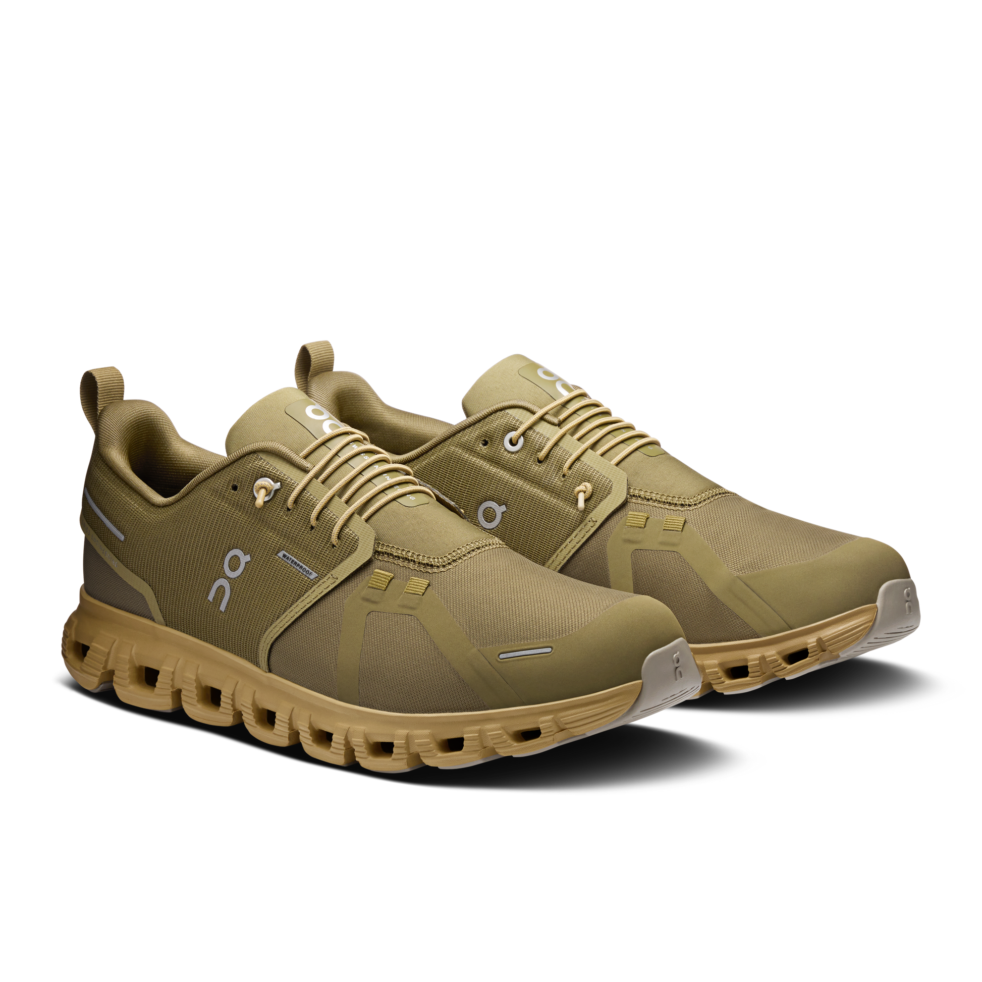 On Running Men's Cloud 6 Waterproof Shoes - Olive / Safari - Shopsportive