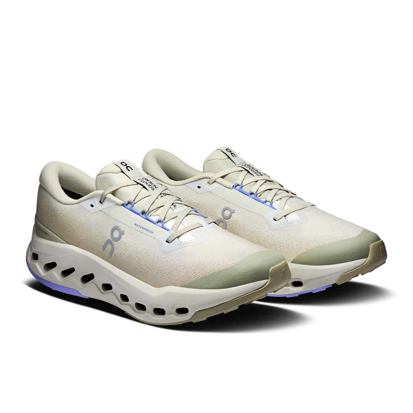 On Running Men's Cloudsurfer Trail 2 Waterproof Shoes - Ghost / Chalk - Shopsportive