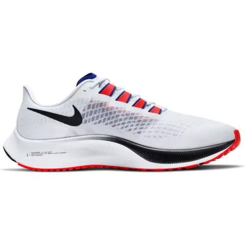 Nike Men's Air Zoom Pegasus 37 Shoes - White / Concord / Bright Crimson / Black - Shopsportive