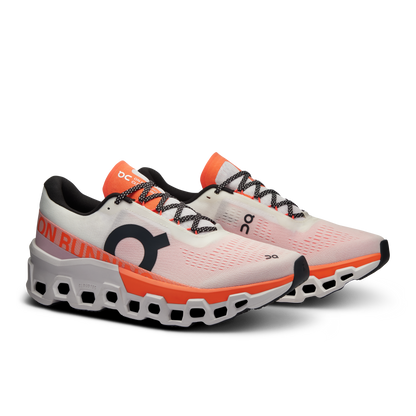 On Running Men's Cloudmonster 2 Shoes - White / Flame - Shopsportive