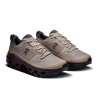 On Running Women's Cloudrock Low Waterproof Shoes - Cinder / Ox - Shopsportive
