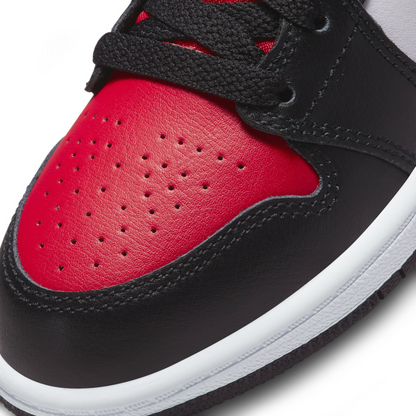 Nike Kids' Jordan 1 Mid Shoes - Black / Fire Red / White - Shopsportive