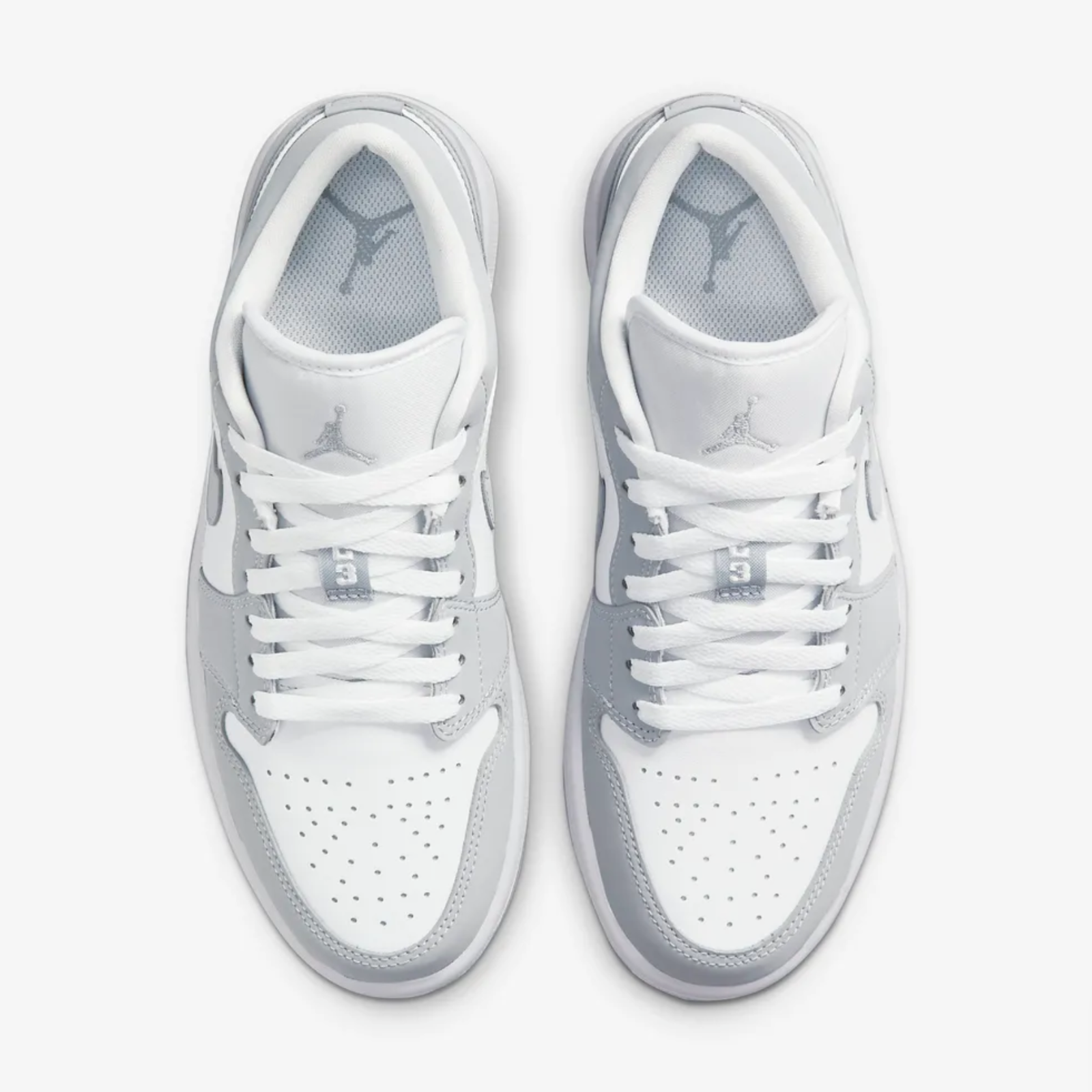 Nike Women's Air Jordan 1 Low Shoes - White / Wolf Grey Nike Women's Air Jordan 1 Low Shoes - White / Wolf Grey