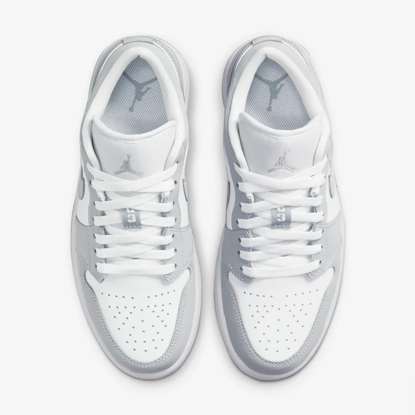 Nike Women's Air Jordan 1 Low Shoes - White / Wolf Grey