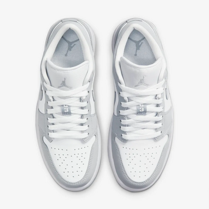 Nike Women's Air Jordan 1 Low Shoes - White / Wolf Grey - Shopsportive