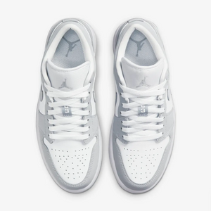 Nike Women's Air Jordan 1 Low Shoes - White / Wolf Grey