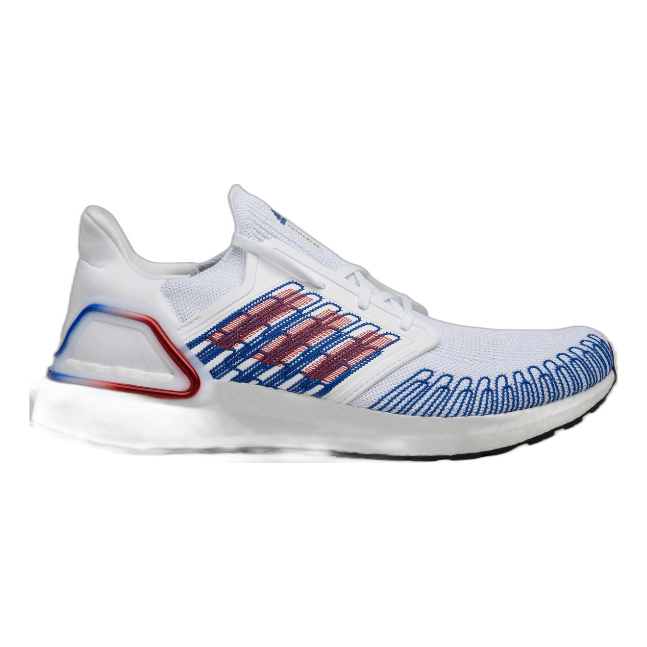 Adidas Men's Ultra Boost 20 Shoes - White / Scarlet / Team Royal Blue