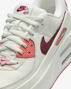 Nike Women's Air Max 90 LV8 SE Shoes - Sail / Adobe / Medium Soft Pink / Dark Team Red