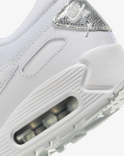 Load image into Gallery viewer, Nike Women&#39;s Air Max 90 Futura Shoes - White / Metallic Silver / Chrome / Platinum Tint
