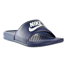 Load image into Gallery viewer, Nike Men&#39;s Benassi JDI Slides - Midnight Navy / Windchill
