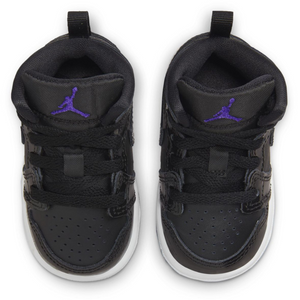 Nike Kid's Air Jordan 1 Mid SE TD Shoes - Black / Concord Blue / White