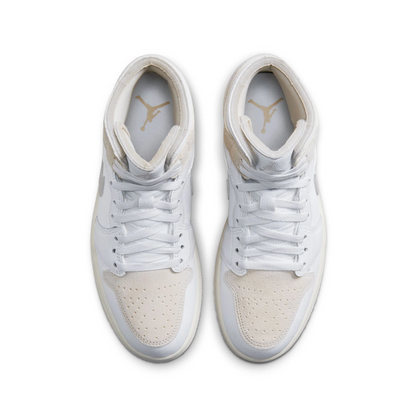 Nike Men's Air Jordan 1 Mid SE Craft Shoes - White / Orewood Brown / Tech Grey / Sail - Shopsportive