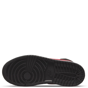 Nike Kid's Jordan 1 Mid Shoes - Black / Fire Red / White