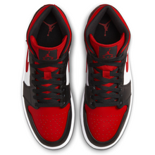 Load image into Gallery viewer, Nike Men&#39;s Air Jordan 1 Mid Shoes - Black / Fire Red / White
