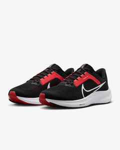 Nike Men's Pegasus 40 Shoes - Black / Light Crimson / White