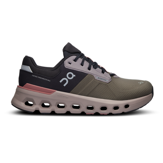 On Running Women's Cloudrunner 2 Waterproof Shoes - Olive / Mahogany - Shopsportive