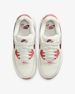 Nike Women's Air Max 90 LV8 SE Shoes - Sail / Adobe / Medium Soft Pink / Dark Team Red