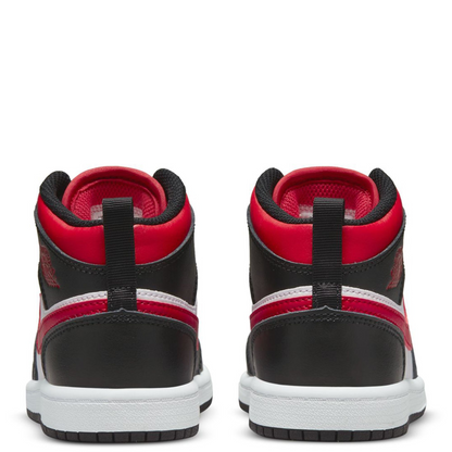 Nike Kids' Jordan 1 Mid Shoes - Black / Fire Red / White - Shopsportive