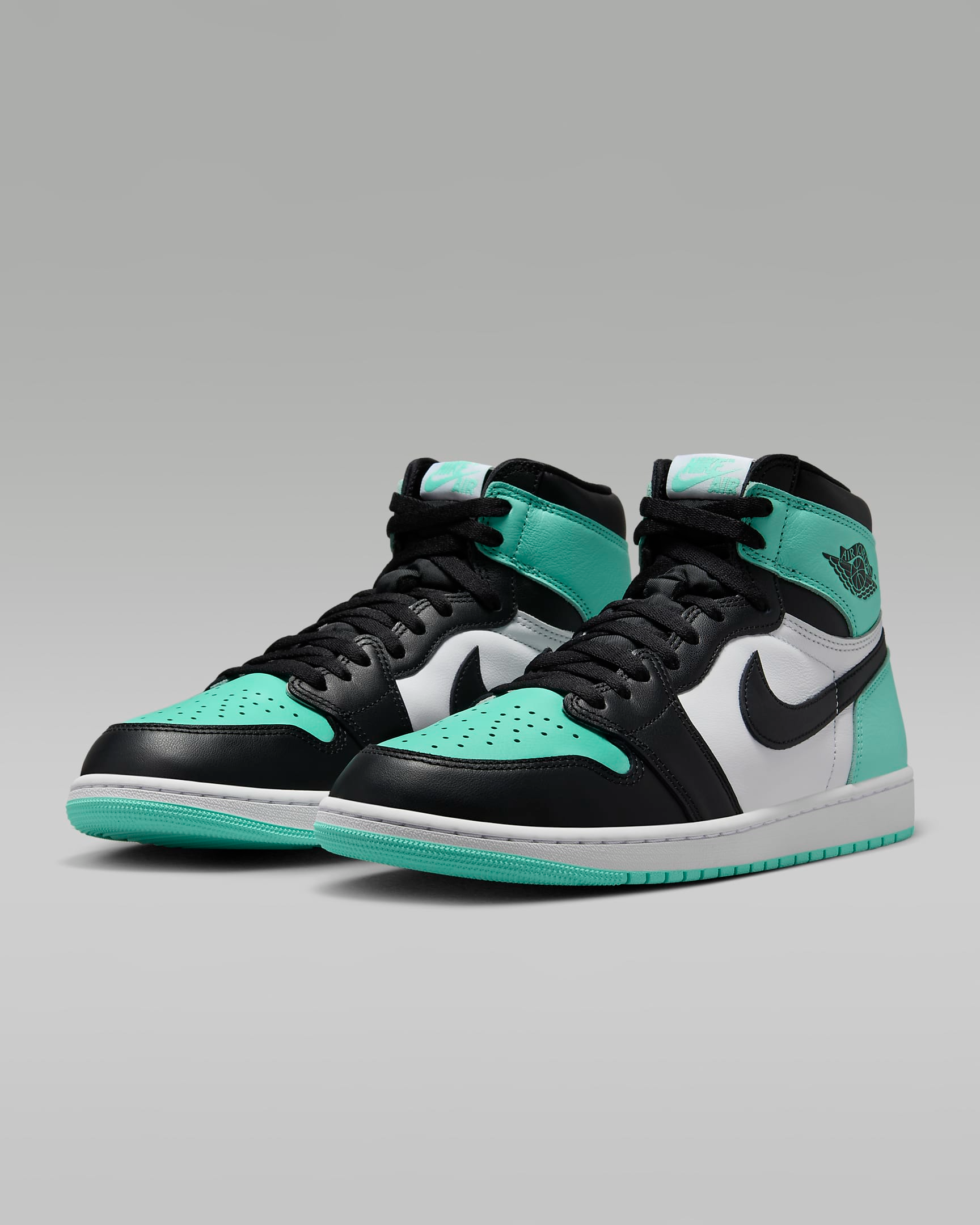 Nike Men's Air Jordan 1 Retro High OG Shoes - White / Green Glow Nike Men's Air Jordan 1 Retro High OG Shoes - White / Green Glow