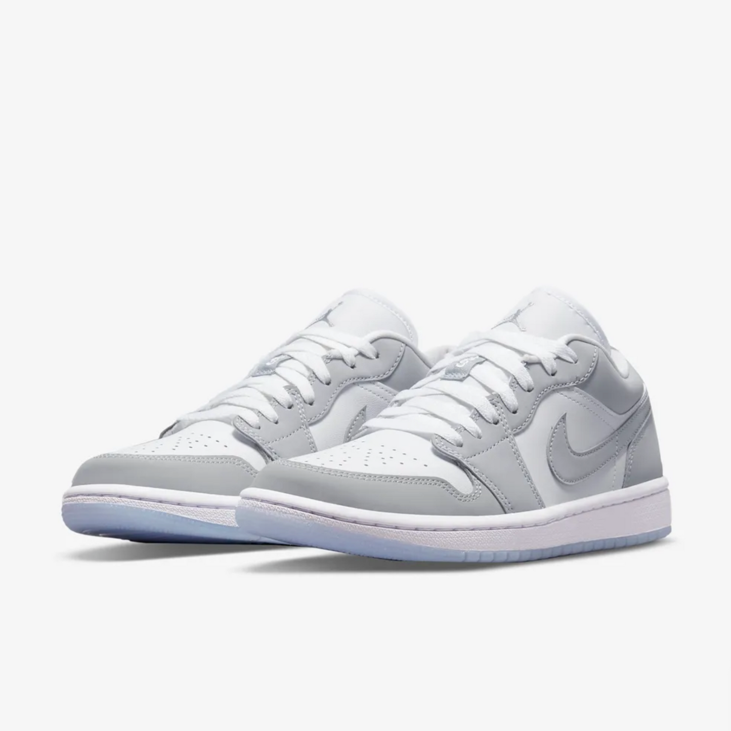 Nike Women's Air Jordan 1 Low Shoes - White / Wolf Grey