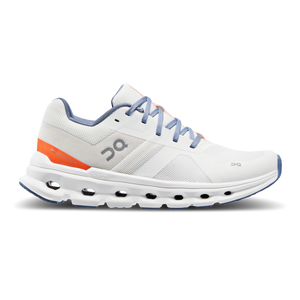 On Running Women's Cloudrunner Wide Shoes - Undyed White / Flame