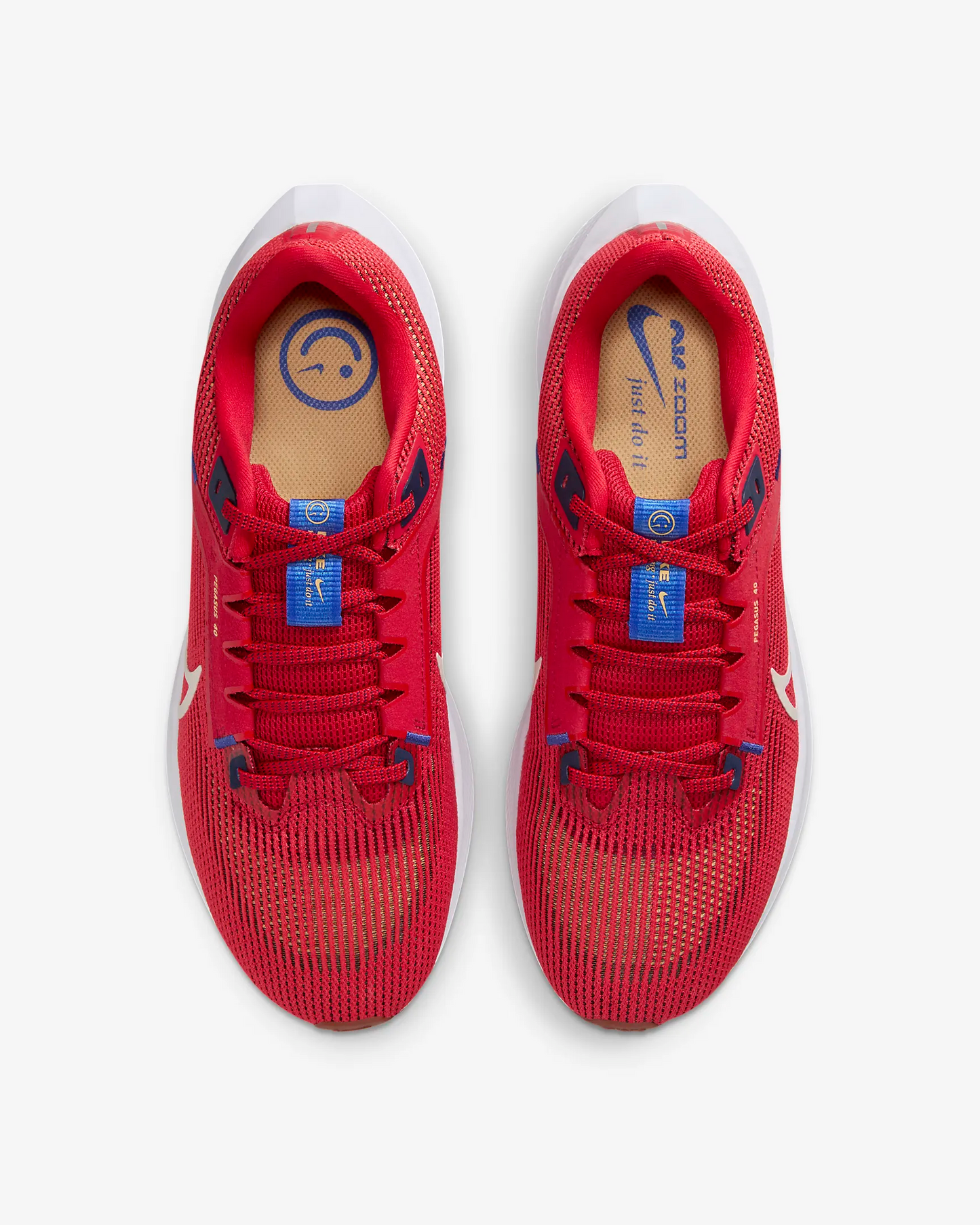 Nike Men's Pegasus 40 Shoes - University Red / Midnight Navy / Blue Joy / Sea Glass