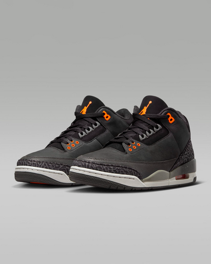 Nike Men's Air Jordan 3 Fear Shoes - Night Stadium / Black / Flat Pewter / Total Orange - Shopsportive
