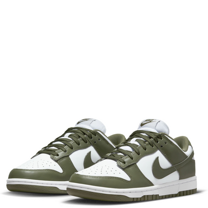 Nike Women's Dunk Low Shoes - White / Medium Olive - Shopsportive