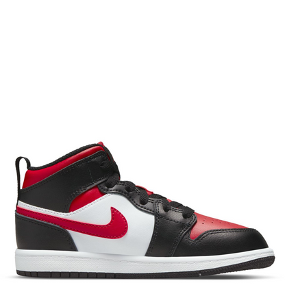 Nike Kids' Jordan 1 Mid Shoes - Black / Fire Red / White - Shopsportive