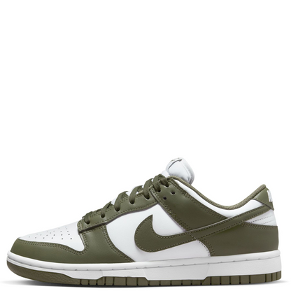Nike Women's Dunk Low Shoes - White / Medium Olive - Shopsportive
