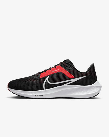 Nike Men's Pegasus 40 Shoes - Black / Light Crimson / White - Shopsportive