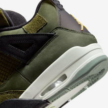 Load image into Gallery viewer, Nike Men&#39;s Jordan 4 Retro SE Shoes - Medium Olive / Pale Vanilla / Khaki / Black / Sail
