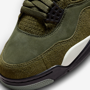 Nike Men's Jordan 4 Retro SE Shoes - Medium Olive / Pale Vanilla / Khaki / Black / Sail