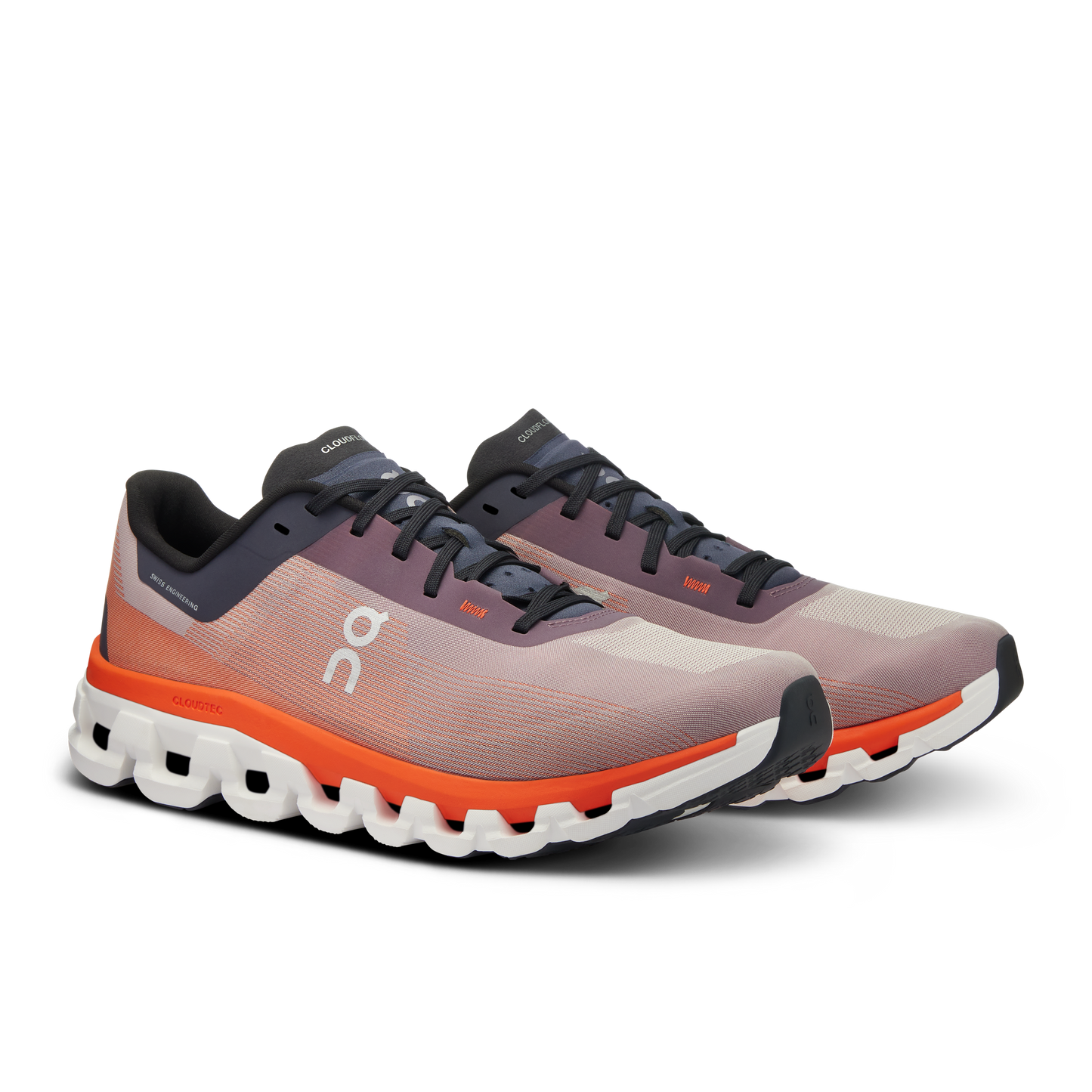 On Running Men's Cloudflow 4 Shoes - Quartz / Flame