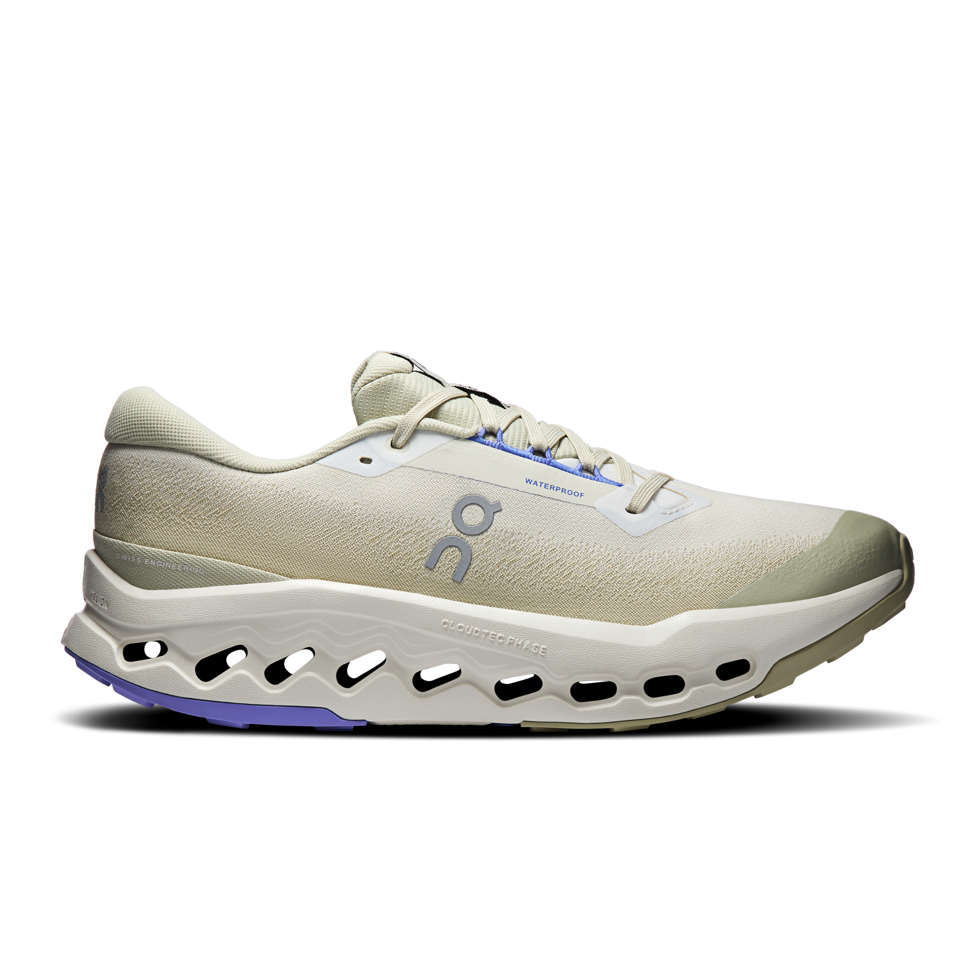 On Running Men's Cloudsurfer Trail 2 Waterproof Shoes - Ghost / Chalk - Shopsportive