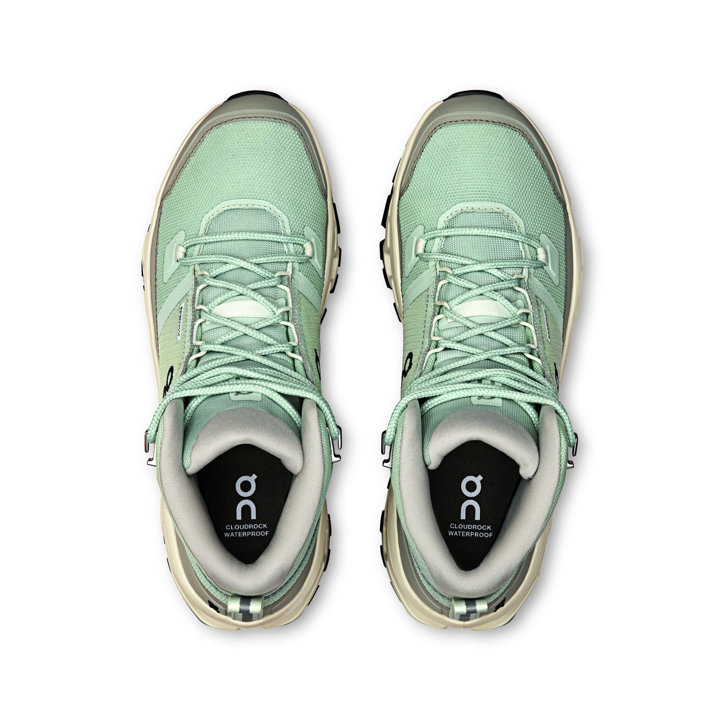 On Running Women's Cloudrock Mid Waterproof Shoes - Mineral / Aloe - Shopsportive