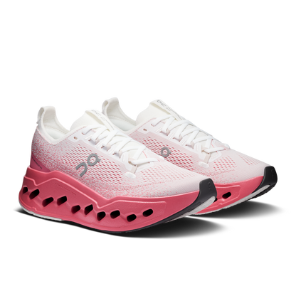 On Running Women's Cloudsurfer Max Shoes - White / Camellia