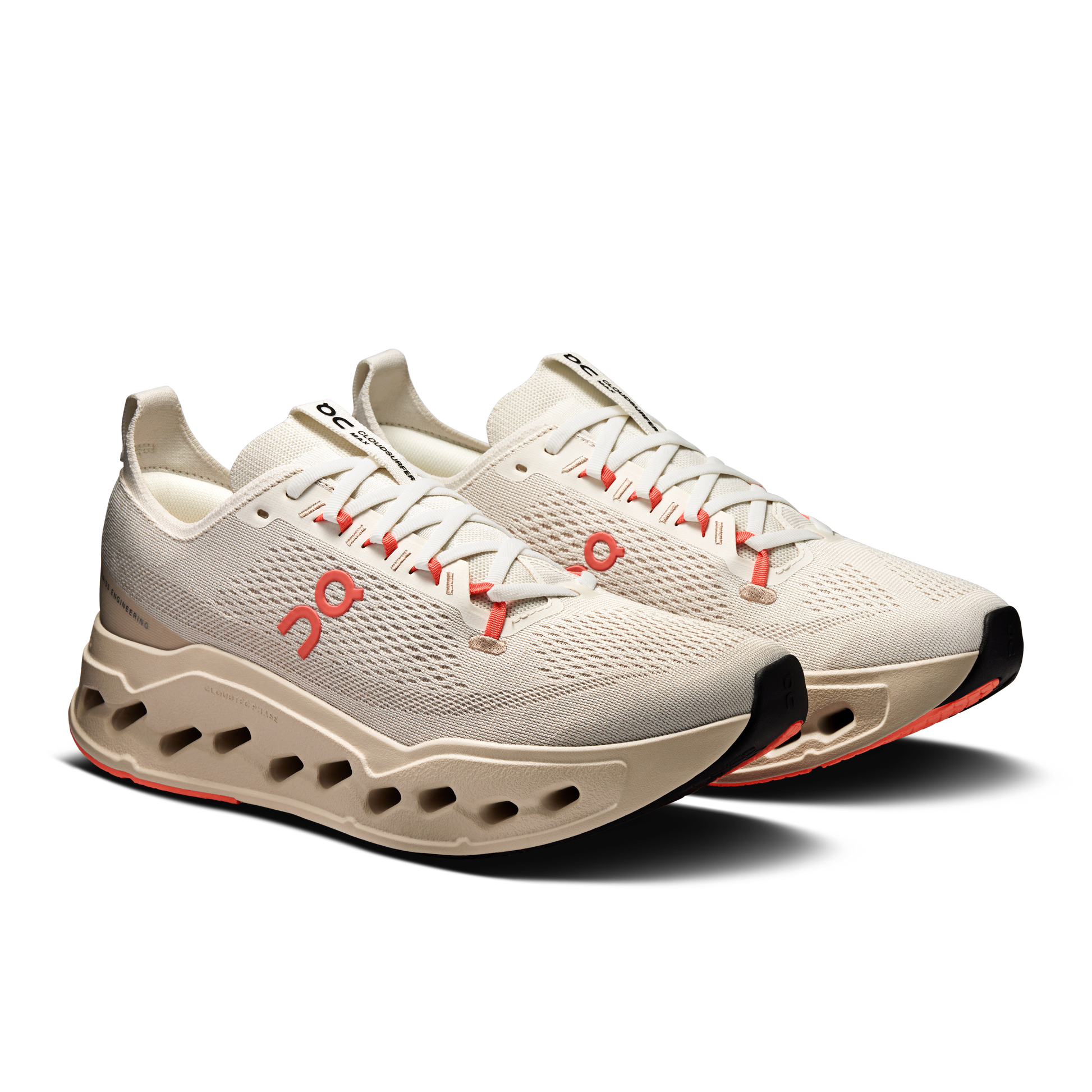 On Running Men's Cloudsurfer Max Shoes - Ivory / Salmon - Shopsportive