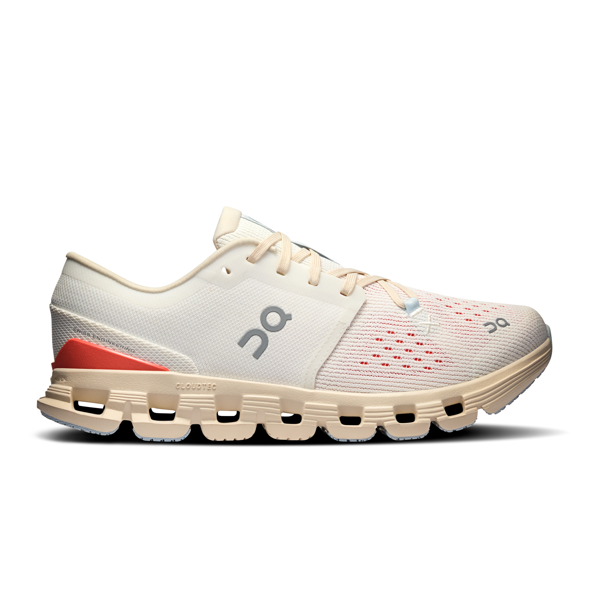 On Running Women's Cloud X 4 Shoes - Ivory / Salmon - Shopsportive