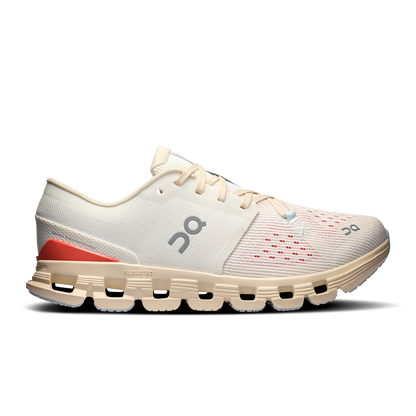 On Running Women's Cloud X 4 Shoes - Ivory / Salmon - Shopsportive