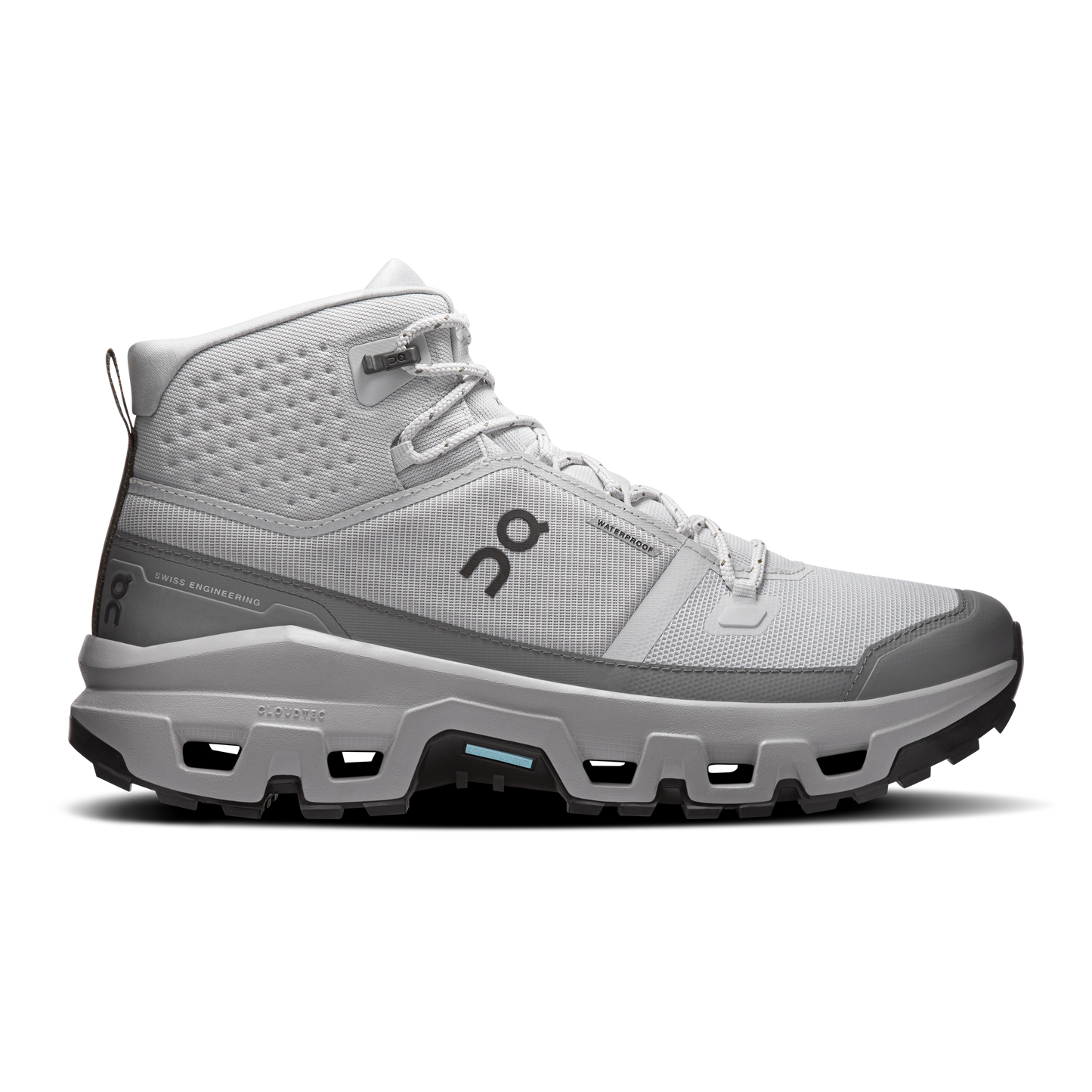 On Running Men's Cloudrock Mid Waterproof Shoes - Glacier / Alloy - Shopsportive