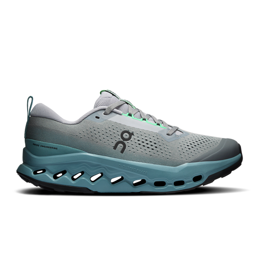 On Running Men's Cloudsurfer Trail 2 Shoes - Platinum / Tide - Shopsportive