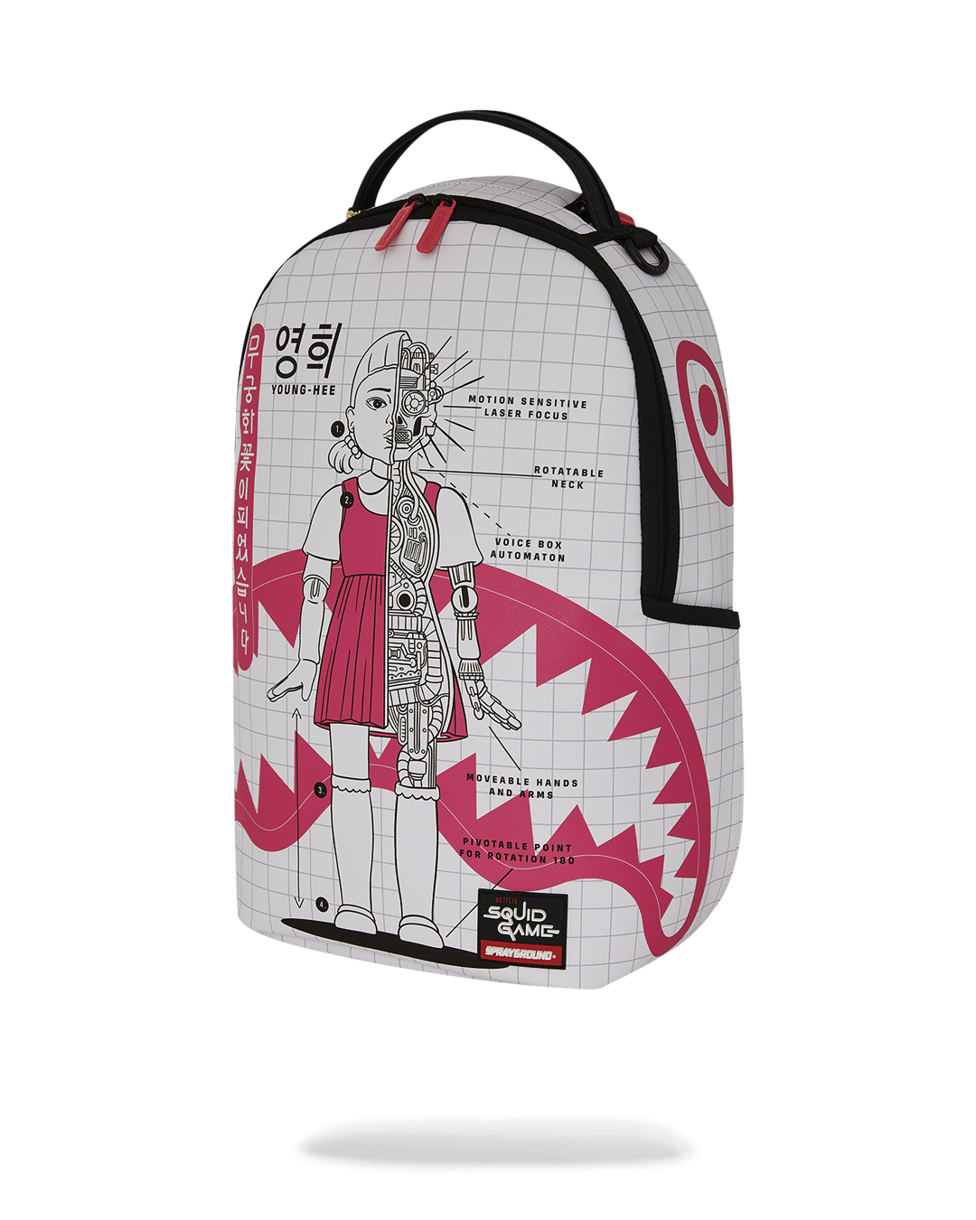 Sprayground Squid Game Collab Robot Girl Backpack Bag - Shopsportive