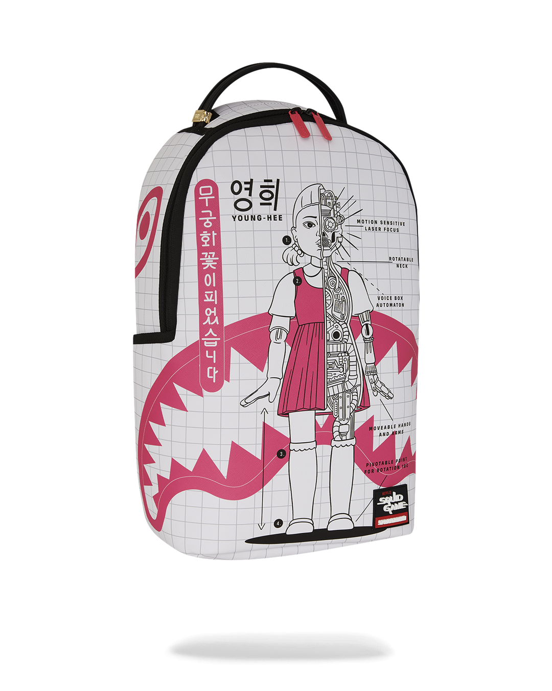 Sprayground Squid Game Collab Robot Girl Backpack Bag - Shopsportive