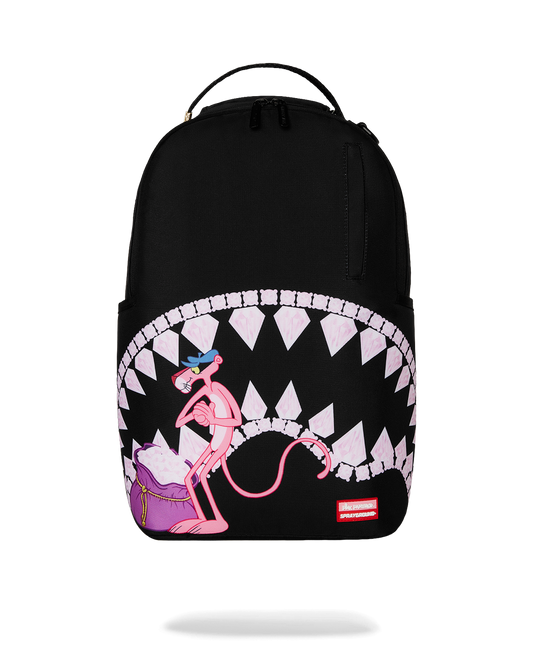 Sprayground Pink Panther Diamond Bite Backpack - Black / Pink - Shopsportive