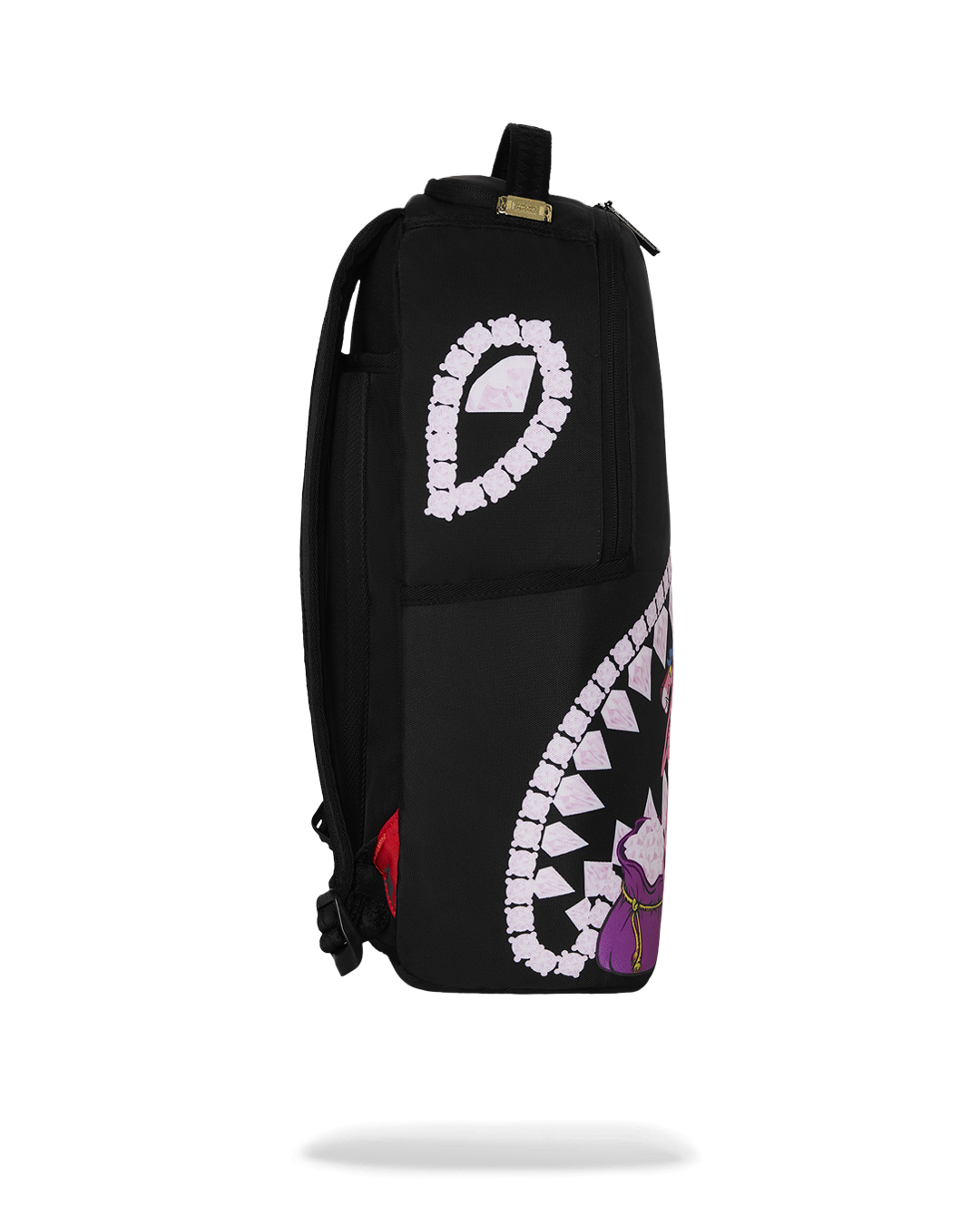 Sprayground Pink Panther Diamond Bite Backpack - Black / Pink - Shopsportive