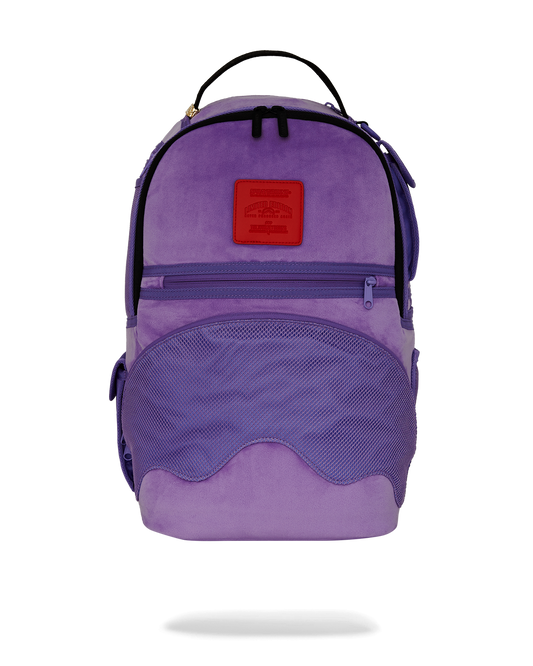 Sprayground Nooo Way!!! A Reversible Backpack - Purple Velour To Og Sharks In Paris Backpack Bag - Shopsportive