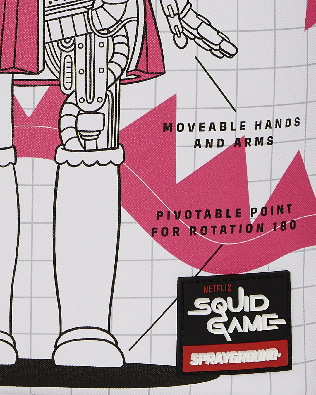 Sprayground Squid Game Collab Robot Girl Backpack Bag - Shopsportive