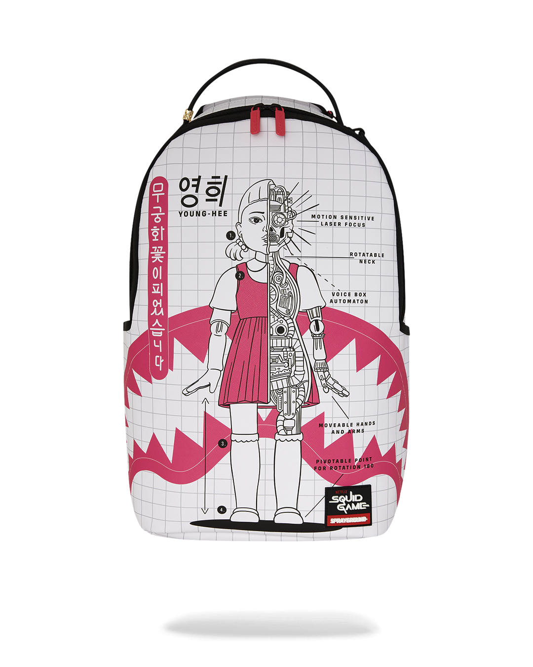 Sprayground Squid Game Collab Robot Girl Backpack Bag - Shopsportive