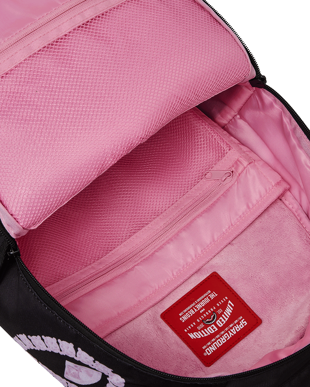 Sprayground Pink Panther Diamond Bite Backpack - Black / Pink - Shopsportive
